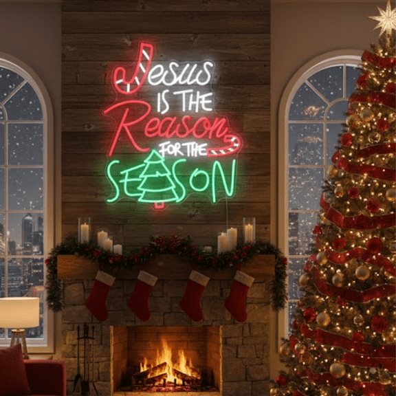 Handmadetneonsign Christmas Quote Led Sign, Christmas Party Decor, Church Decor