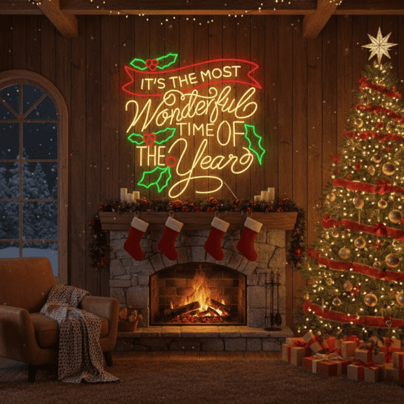 Handmadetneonsign Christmas Quote Neon Sign, Church Decor for Christmas Day, Home Decor, Christmas Decor