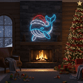 thumbnail image 1 of Handmadetneonsign Christmas Whale Neon Sign, Whale Lover Gift, Beach House Decor, Christmas Decor, 1 of 4