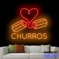 thumbnail image 1 of Handmadetneonsign Churros Neon Sign, Churros Led Sign, Spain Churros Led Light, Churros Spanish Food Store Wall Art, Bakery Store Wall Decor 100645, 1 of 5