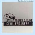 thumbnail image 1 of Handmadetneonsign Civil Engineer Metal Nameplate, Builder Work Career Desk Nameplate, Desk Name Plate Decor 56116, 1 of 4