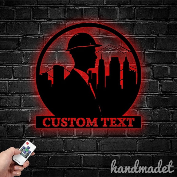 Handmadetneonsign Civil Engineer Metal Wall Art, Engineer Metal Sign Wall Decor, Engineer Metal Decor