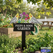 Handmadetneonsign Cockatiel Garden Stake, Bird Lover Gift, Housewarming Gift