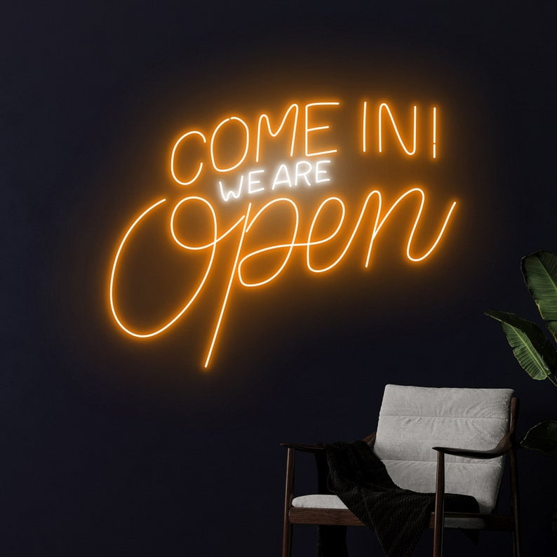 Handmadetneonsign Come In We Are Open Led Sign, Open Neon Sign, Open ...