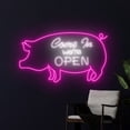 thumbnail image 1 of Handmadetneonsign Come In We're Open Neon Sign, Butcher Shop Open Wall Art Decor, Pig Open Wall Decor, 1 of 5