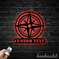 thumbnail image 1 of Handmadetneonsign Compass Rose Metal Wall Art Light, Compass Metal Sign Wall Decor, Compass Metal Decor, 1 of 5