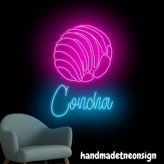 Handmadetneonsign Conchas Neon Sign, Spanish Restaurant Led Light, Home Beauty Room Wall Art Decor 71609