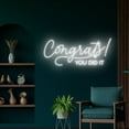 thumbnail image 1 of Handmadetneonsign Congrats You Did it Neon Sign Custom Graduation Gifts, Neon Light Wall Decor, Neon Sign Custom Graduation Decor, Wall Décor, 1 of 5