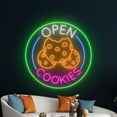 thumbnail image 1 of Handmadetneonsign Cookies Open Logo Neon Sign, Open Cookies Wall Decor, Bakery Kitchen Wall Decor, 1 of 5