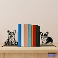 thumbnail image 1 of Handmadetneonsign Corgi Dog Metal Bookends, Corgi Dog Name Bookend, Dog Pet Table Bookshelf Decor 73330, 1 of 4