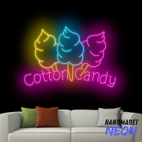 Handmadetneonsign Cotton Candy Neon Sign, Cotton Candy Shop Led Sign, Cotton Candy Decor, Candy Store Wall Decor 82547