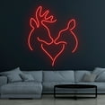 thumbnail image 1 of Handmadetneonsign Couple Deers Neon Sign, Deer Led Sign, Home Decor, Custom Neon Sign, Nursery Deco, 1 of 5