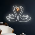 thumbnail image 1 of Handmadetneonsign Couple Swans Led Sign, Couple Swans Neon Sign, Swans Lover Neon Light, Swan Led, 1 of 5