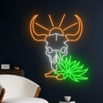 thumbnail image 1 of Handmadetneonsign Cow Head Neon Sign, Cow Skull Head Wall Art Decor, Longhorn Bull Wall Decor, 1 of 5