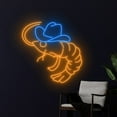 thumbnail image 1 of Handmadetneonsign Cowboy Shrimp Neon Sign, Sea Animal Cowboy Wall Art Decor, Shrimp Seafood Wall Decor, 1 of 5