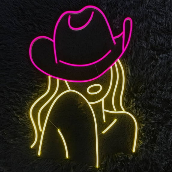 Handmadetneonsign Cowgirl Neon Signs, Cowgirl LED Lights, Cowgirl Neon Lights, Cowgirl Neon Sign, Cowgirl Led Lights, Cowgirl Lights, Custom Neon Sign, Wall Décor
