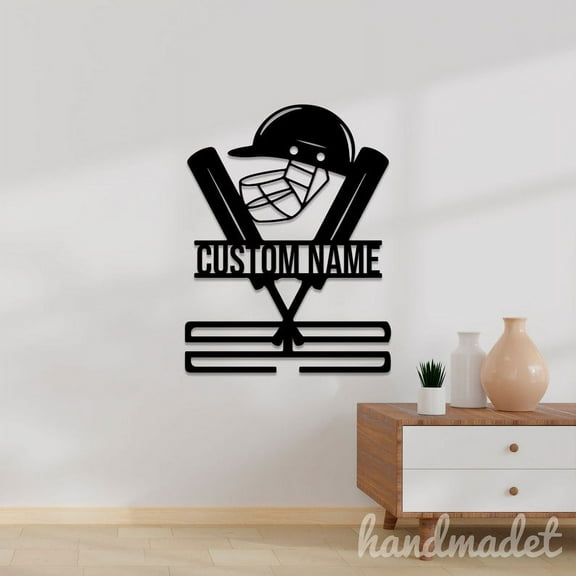 Handmadetneonsign Cricket Medal Hanger Metal Wall Art Light, Cricket Player Metal Sign Wall Decor, Sport Metal Decor 46061