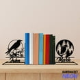 thumbnail image 1 of Handmadetneonsign Crow Metal Bookends, Crow Bird Name Bookend, Crow Animal Table Bookshelf Decor 044764, 1 of 4