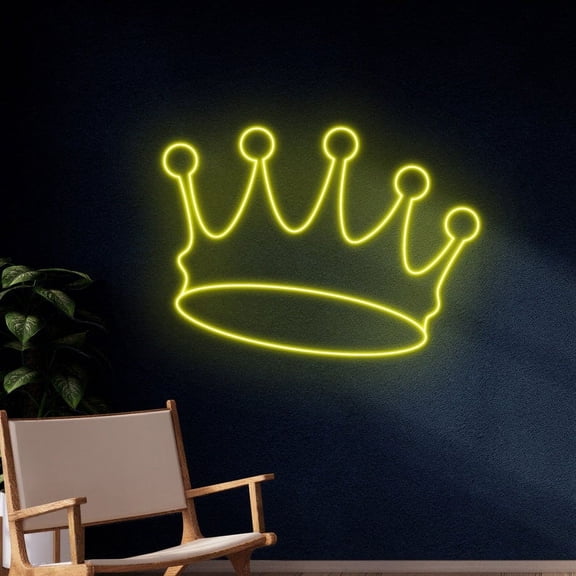 Handmadetneonsign Crown Neon Sign, King Crown Led Sign, Queen Crown Led Light, Royal Crown Neon Light, Wall Décor