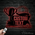 thumbnail image 1 of Handmadetneonsign Custom Baseball Bat and Cup Metal Wall Art LED Light - Personalized Baseball Player, 1 of 5