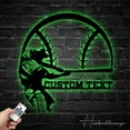 thumbnail image 1 of Handmadetneonsign Custom Baseball Player Metal Wall Art LED Light - Personalized Softball Players, 1 of 5