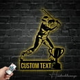 thumbnail image 1 of Handmadetneonsign Custom Baseball Player With Cup Metal Wall Art LED Light - Personalized Baseball, 1 of 5