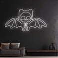 thumbnail image 1 of Handmadetneonsign Custom Bat Skeleton Neon Sign, Scary Skeletal Bat Neon Light, Bat Bone LED Light, 1 of 5