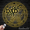 thumbnail image 1 of Handmadetneonsign Custom Best Dad Ever Metal Sign LED Light, Personalized Best Dad Ever Family, 1 of 5