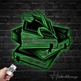 thumbnail image 1 of Handmadetneonsign Custom Book Metal Wall Art LED Light, Bookish Metal Sign, Reading Book Metal Sign, 1 of 5