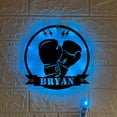thumbnail image 1 of Handmadetneonsign Custom Boxing Gloves Metal Wall Art with LED Light - Personalized King Boxer Belt, 1 of 3