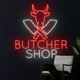 thumbnail image 1 of Handmadetneonsign Custom Butcher Shop Led Sign, Cow Led Light, Butcher Neon Light, Butcher Shop, 1 of 5