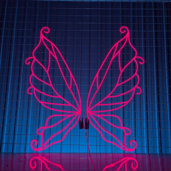 Handmadetneonsign Custom Butterfly Neon Sign, Butterfly Wings LED Light, Fairy Wings Neon Light
