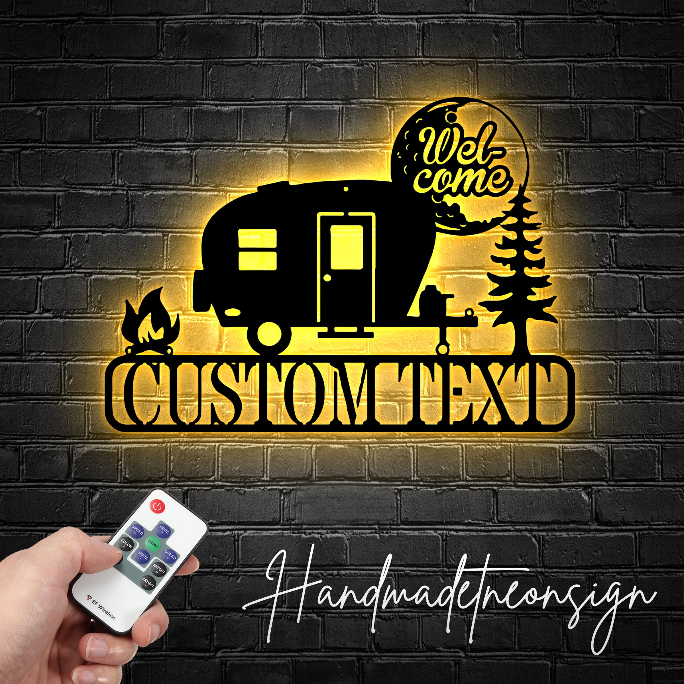 Handmadetneonsign Custom Camper Van Metal Wall Art LED Light, Wild ...