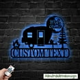 thumbnail image 1 of Handmadetneonsign Custom Camper Van Metal Wall Art LED Light, Wild Camping Metal Sign, Nature Mountain, 1 of 5