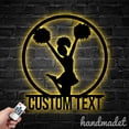 thumbnail image 1 of Handmadetneonsign Custom Cheerleading Metal Wall Art LED Light - Personalized Cheerleader Name Sign, 1 of 5