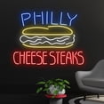 thumbnail image 1 of Handmadetneonsign Custom Cheese Steaks Neon Sign, Cheese Steak LED Sign, Sandwich Neon Light, 1 of 5