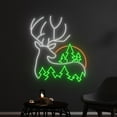 thumbnail image 1 of Handmadetneonsign Custom Christmas Deer Tree Neon Sign, Merry Christmas Tree Deer Led Sign, Happy, 1 of 5