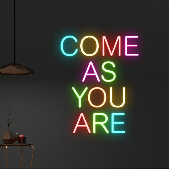 Handmadetneonsign Custom Come As You Are Neon Light, Personalized Quote Name Neon Sign, Party Led