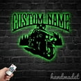 thumbnail image 1 of Handmadetneonsign Custom Couple Motorbike Metal Wall Art LED Light, Motorsport Sign Home Decor, 1 of 5