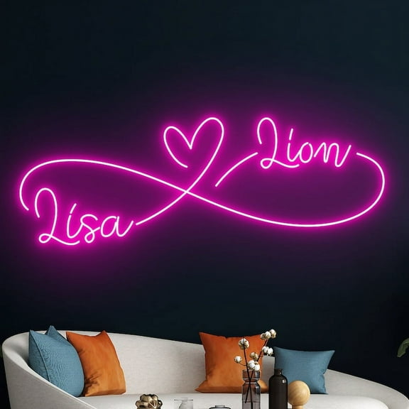 Handmadetneonsign Custom Couple Name Neon Sign, Couple Name Led Sign, Led Light, Wedding Led Light
