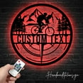 thumbnail image 1 of Handmadetneonsign Custom Cycling Compass Metal Wall Art LED Light - Personalized Cycling Compass Name, 1 of 5
