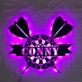 thumbnail image 1 of Handmadetneonsign Custom Darts Cross Dartboard Metal Wall Art LED Light - Personalized Sport Player, 1 of 3