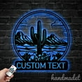 thumbnail image 1 of Handmadetneonsign Custom Desert Metal Wall Art LED Light, Desert Metal Light, Nature View LED Sign, 1 of 4