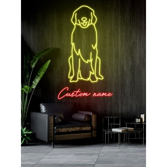 Handmadetneonsign Custom Dog Name Neon Sign, Animal Decor, Personalized Neon Sign, Personalized Name Neon Sign, Name Neon Sign, Dog Name Sign, Wall Décor