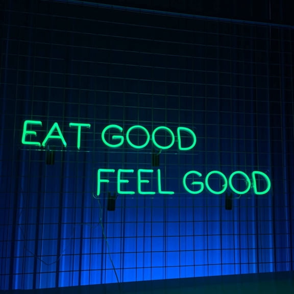 Handmadetneonsign Custom Eat Good Feel Good Neon Light, Personalized Quote Name Neon Light