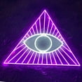 thumbnail image 1 of Handmadetneonsign Custom Eye in Triangle Neon Sign, Eye in Pyramid LED Sign, Eye Neon Light, Eyes, 1 of 5