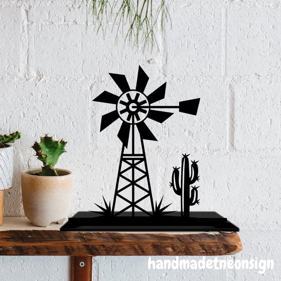 Handmadetneonsign Custom Farmhouse Acrylic Stand, Farmhouse Tabletop Decor, Metal Table Top Decor 72092