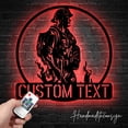 thumbnail image 1 of Handmadetneonsign Custom Fire Fighter Metal Wall Art LED Light - Personalized Fireman Name Sign Decor, 1 of 5