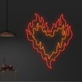 thumbnail image 1 of Handmadetneonsign Custom Fire Heart Neon Sign, Heart Fire LED Light, Burning Heart Neon Lights, 1 of 5