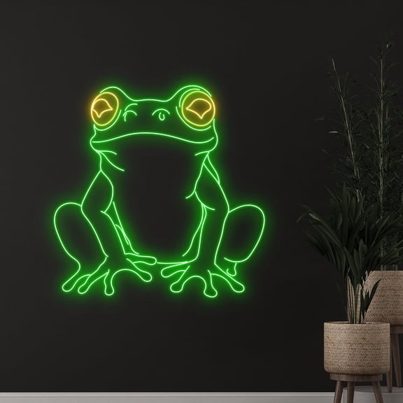 Handmadetneonsign Custom Frog Neon Light, Frog Led Light, Frog Led Sign, Frog Neon Sign, Nursery